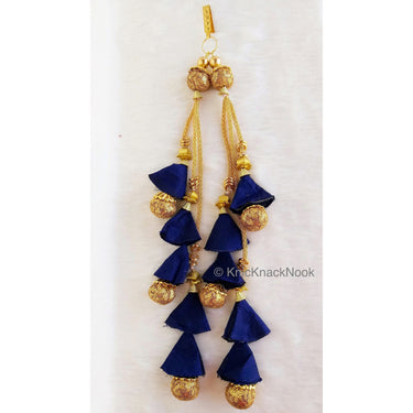 Beige / Blue / Red And Gold Sequins Tassels, Bridal Tassels, Decorative Tassels